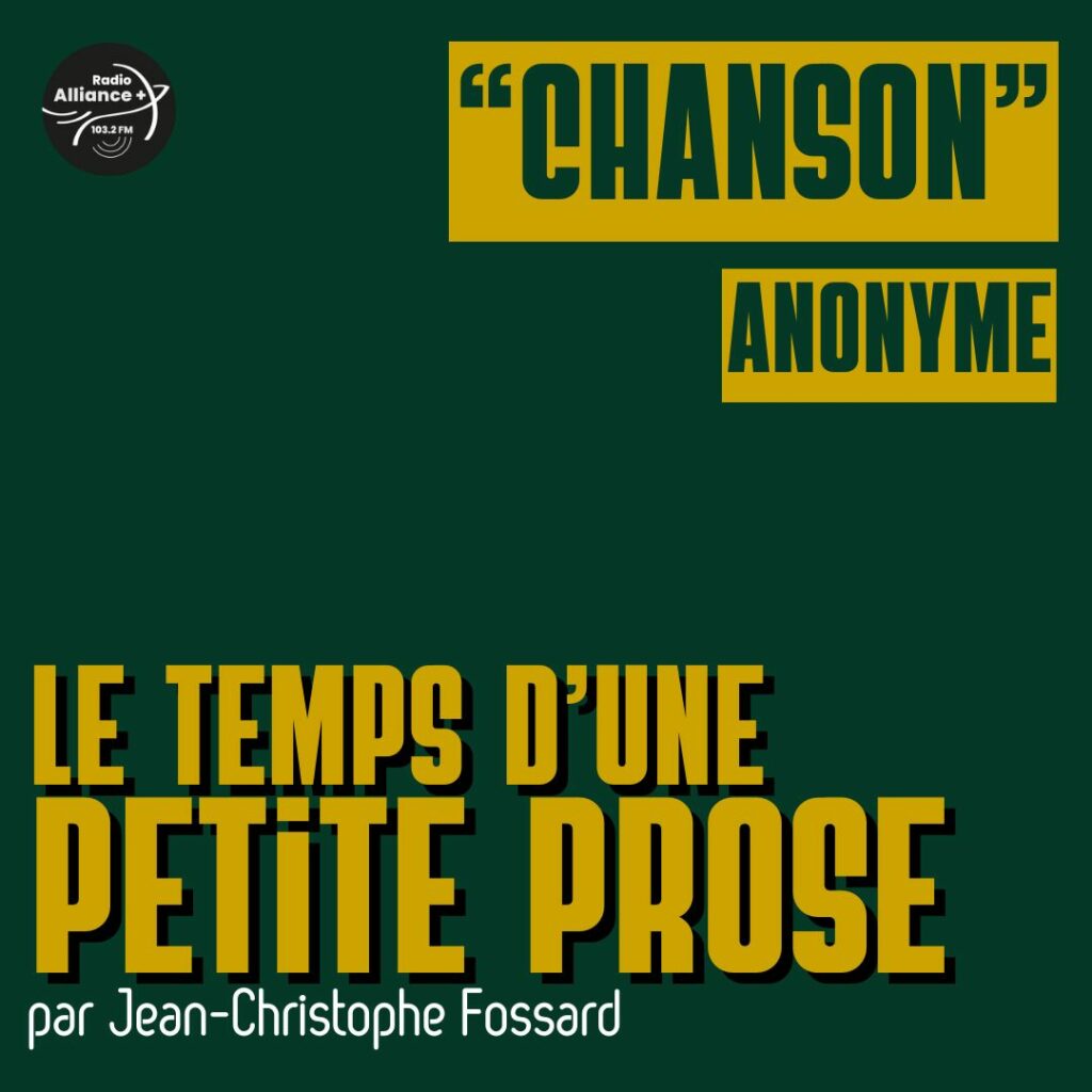 "Chanson" - Anonyme